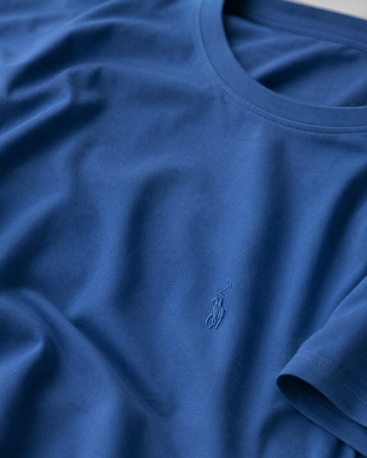 Men's Cotton T-shirt-Dark Blue-TS-11