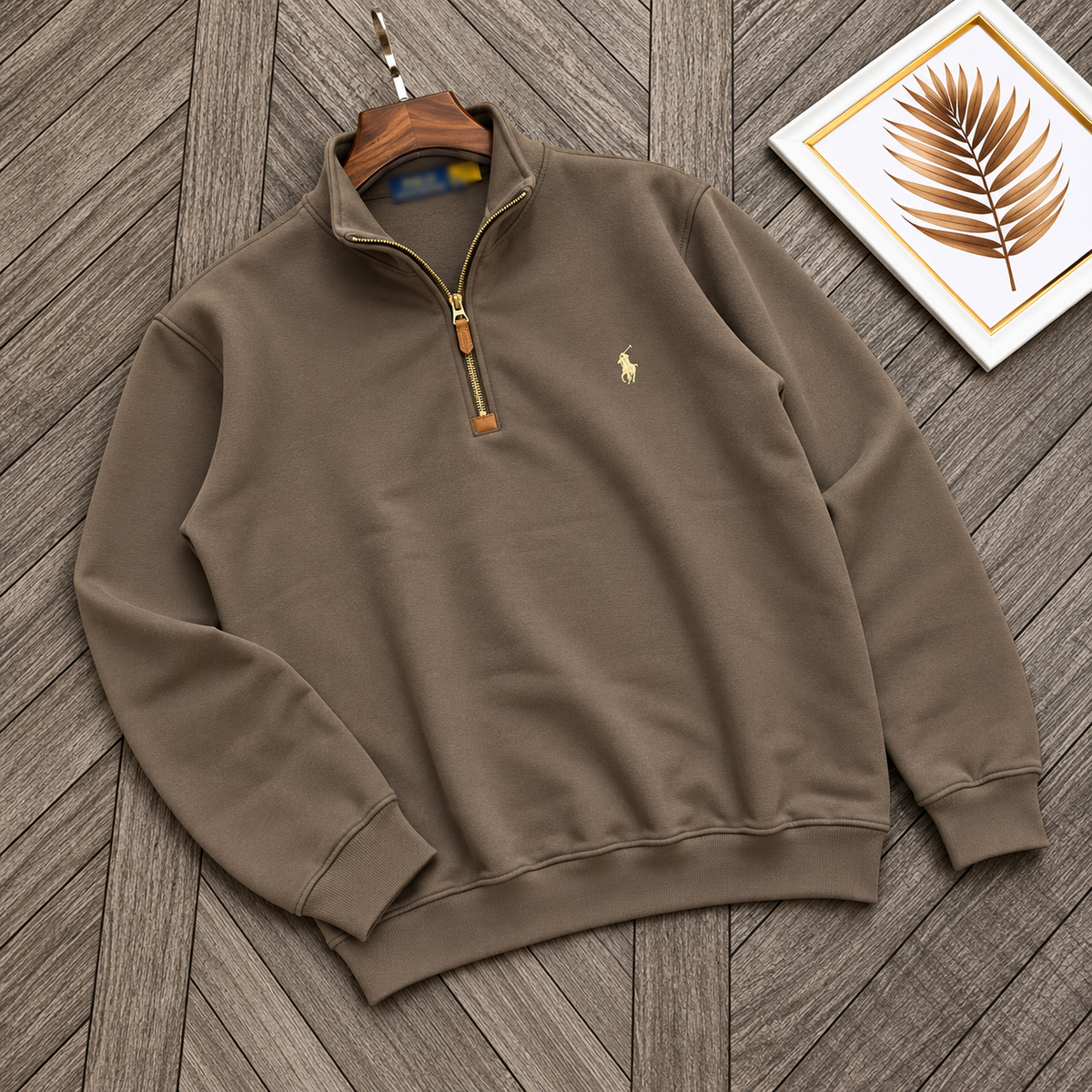 Men's Half-Zip Jacket-Beige (J-02)