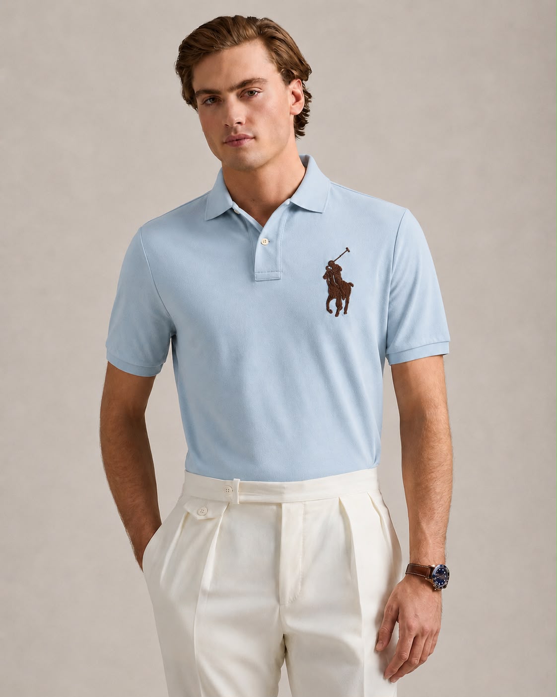 Men’s Premium Polo Shirt-Sky Blue-PS-11