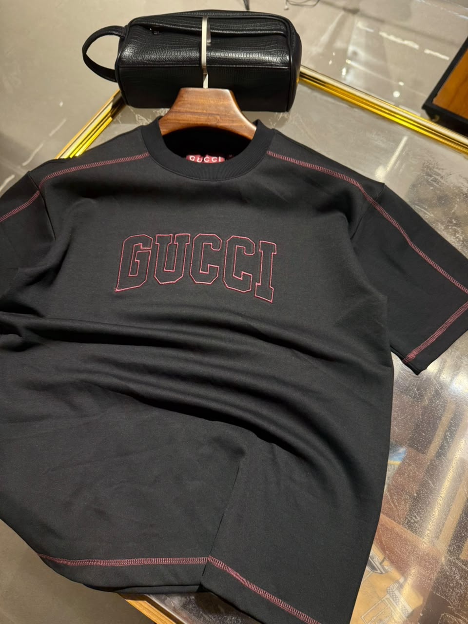 Men's Drop Shoulder T-shirt-Black-TS-15