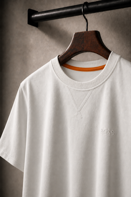 Men's Cotton T-shirt-White-TS-02