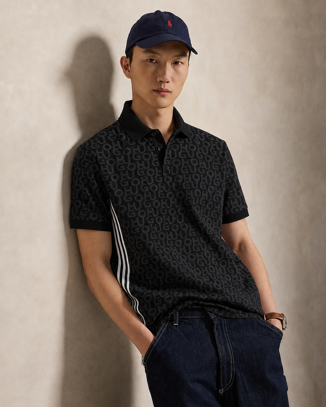 Men’s Premium Polo Shirt-Black-PS-24