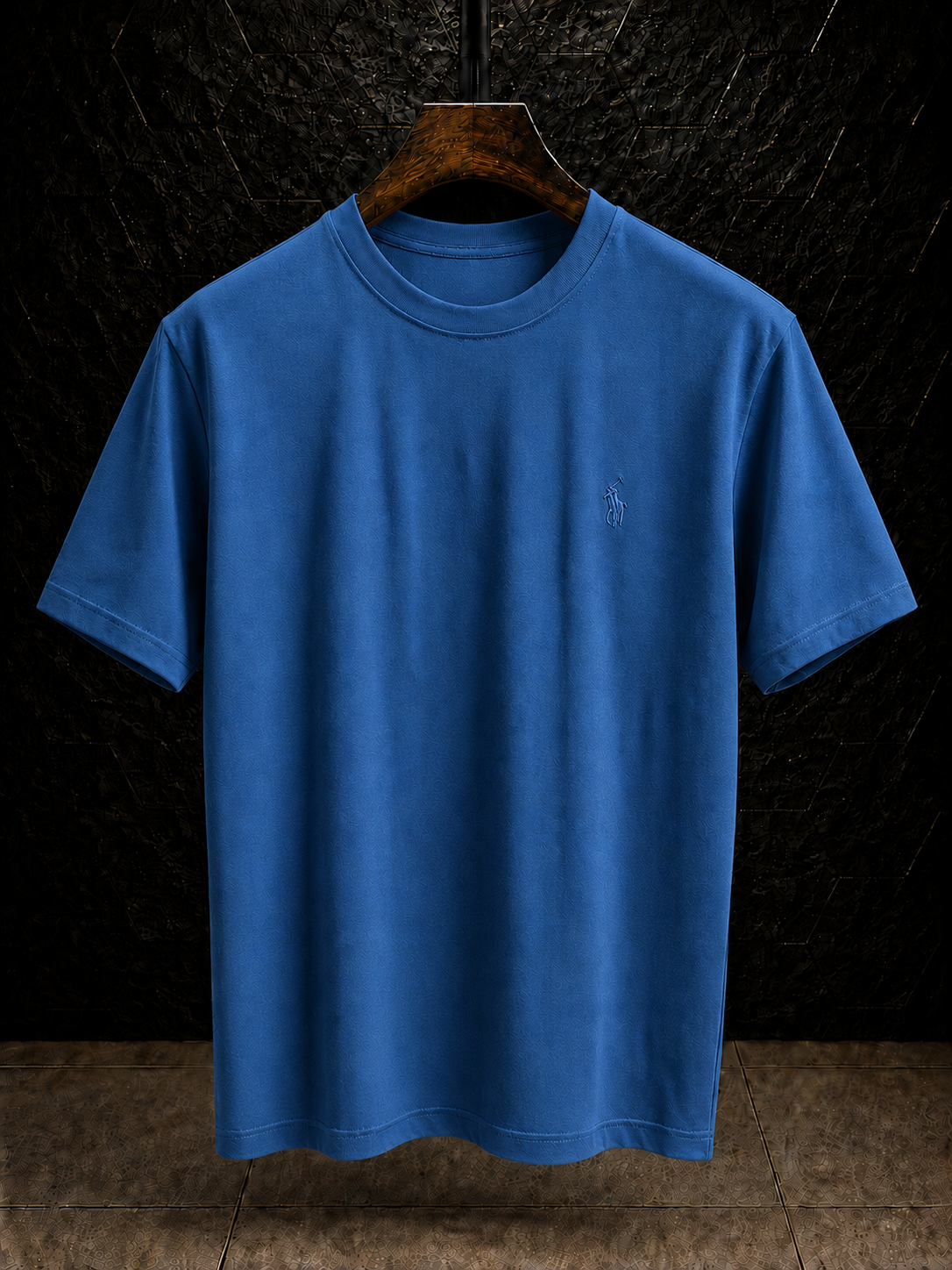 Men's Cotton T-shirt-Dark Blue-TS-11