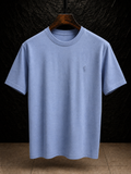 Men's Cotton T-shirt-Sky Blue-TS-11