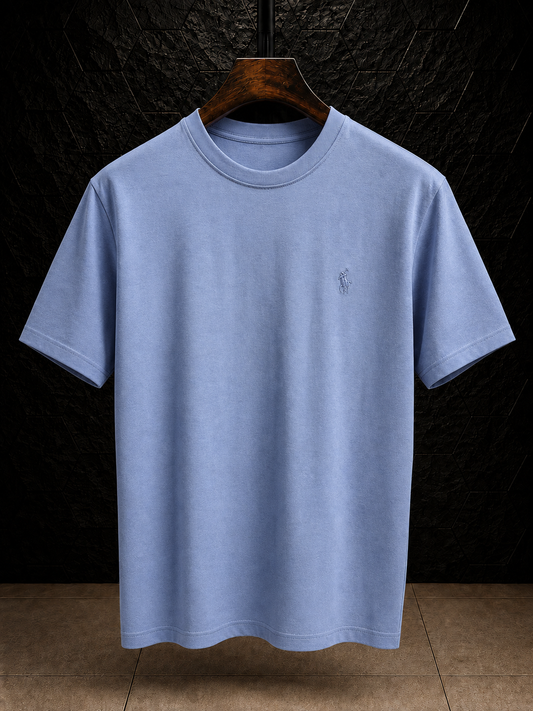 Men's Cotton T-shirt-Sky Blue-TS-11