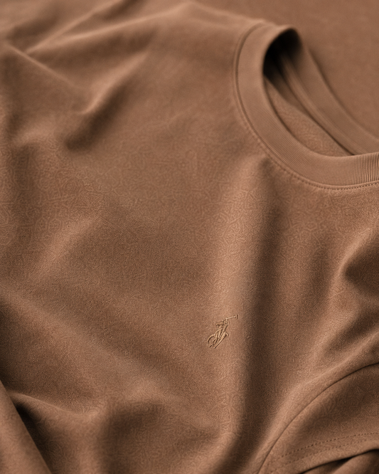 Men's Cotton T-shirt-Beige-TS-11
