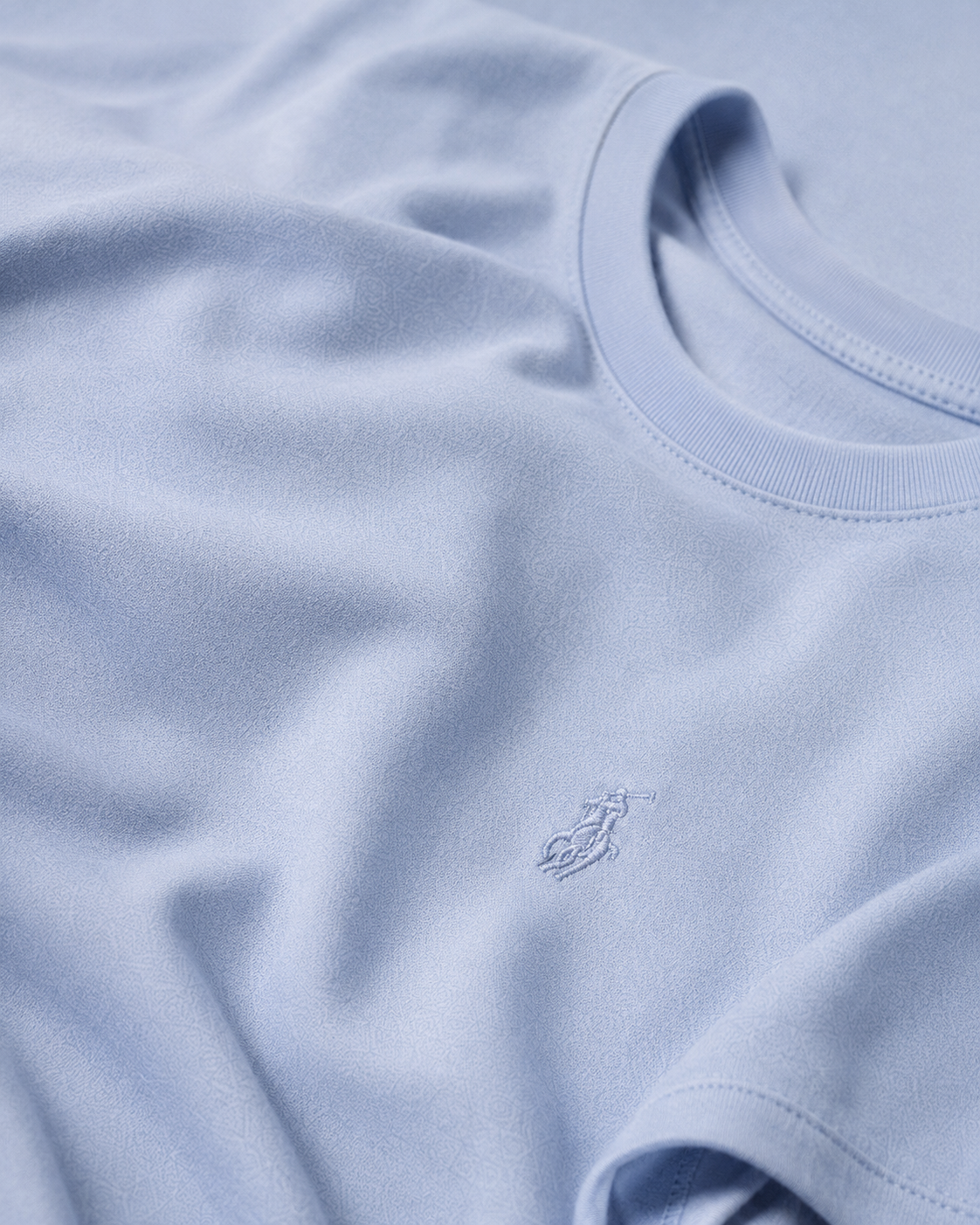 Men's Cotton T-shirt-Sky Blue-TS-11