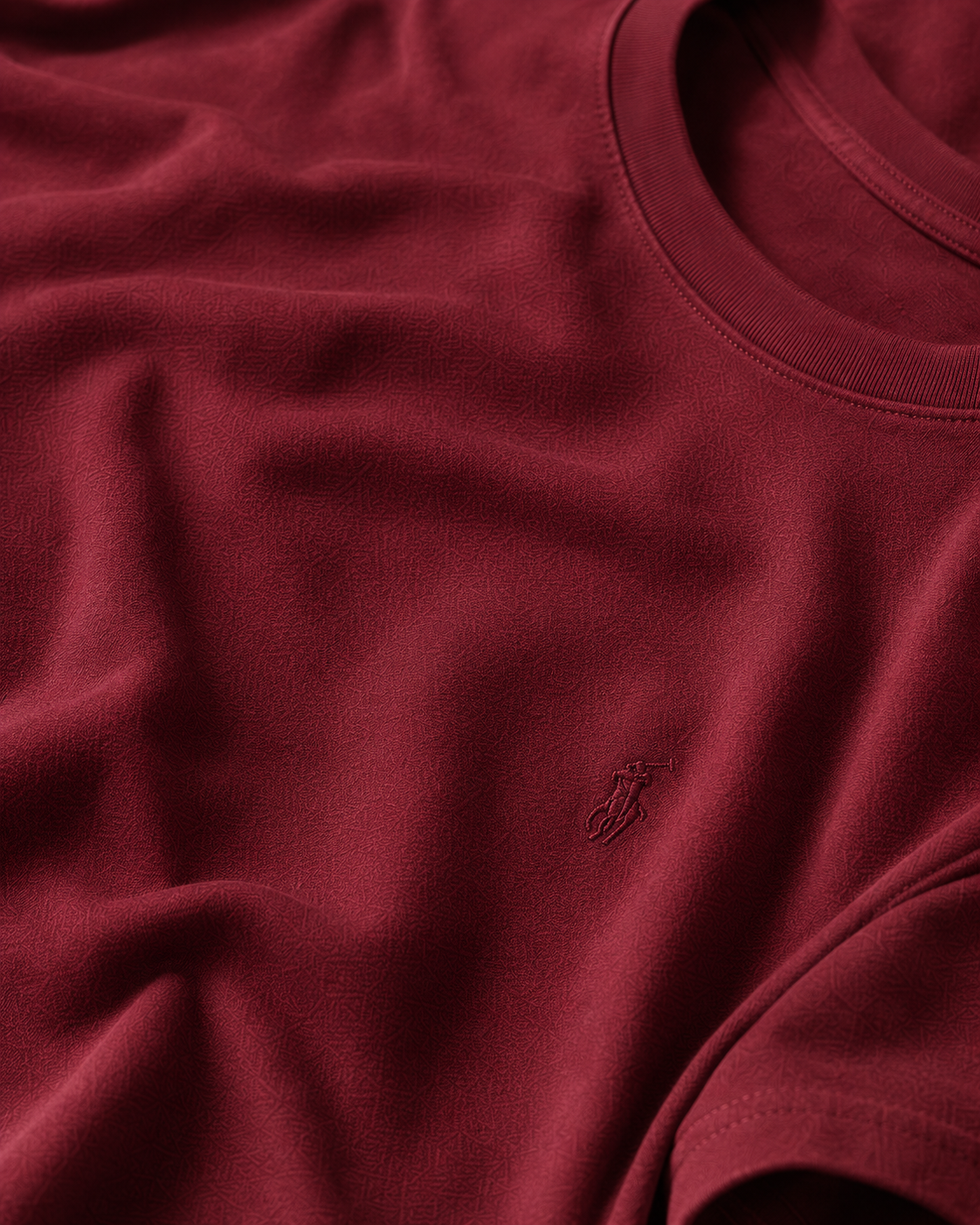 Men's Cotton T-shirt-Maroon-TS-11