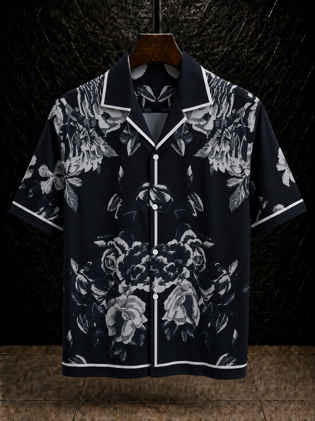 Men’s Cuban shirt-Black