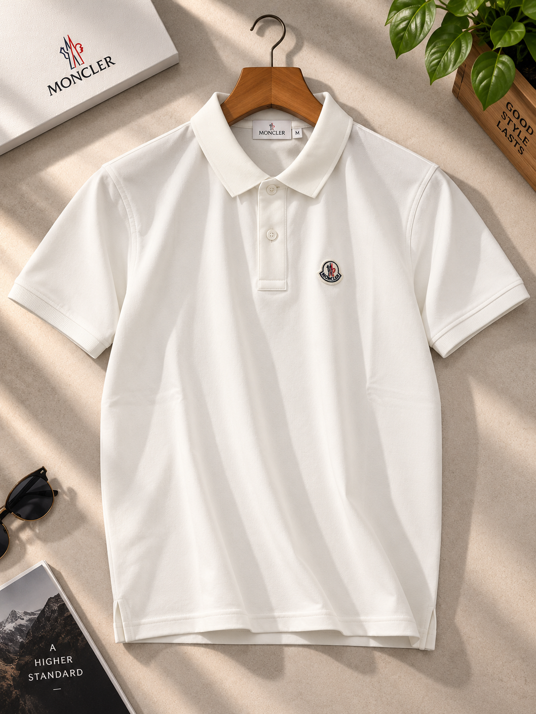 Men’s Premium Polo Shirt-White-PS-26