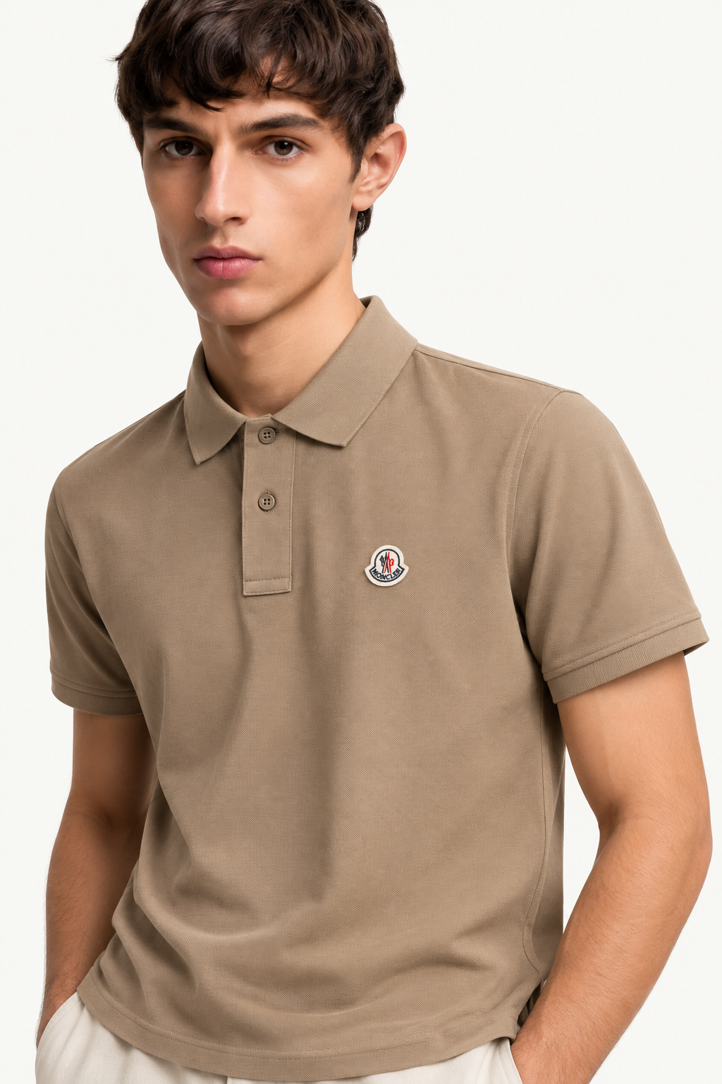 Men’s Premium Polo Shirt-Beige-PS-26