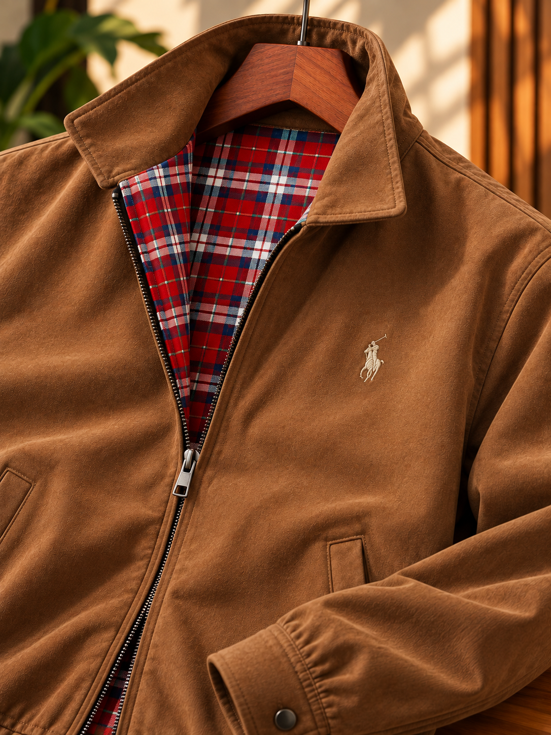 Men's Harrington Jacket-Brown (J-01)