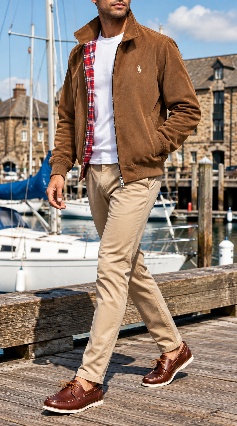 Men's Harrington Jacket-Brown (J-01)