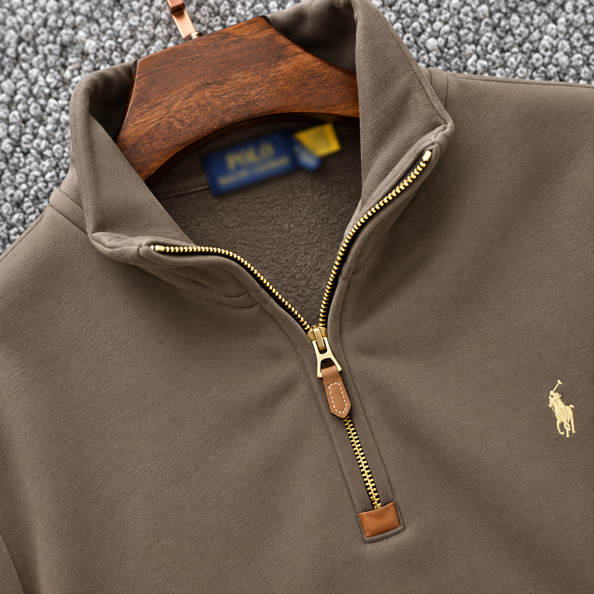 Men's Half-Zip Jacket-Beige (J-02)