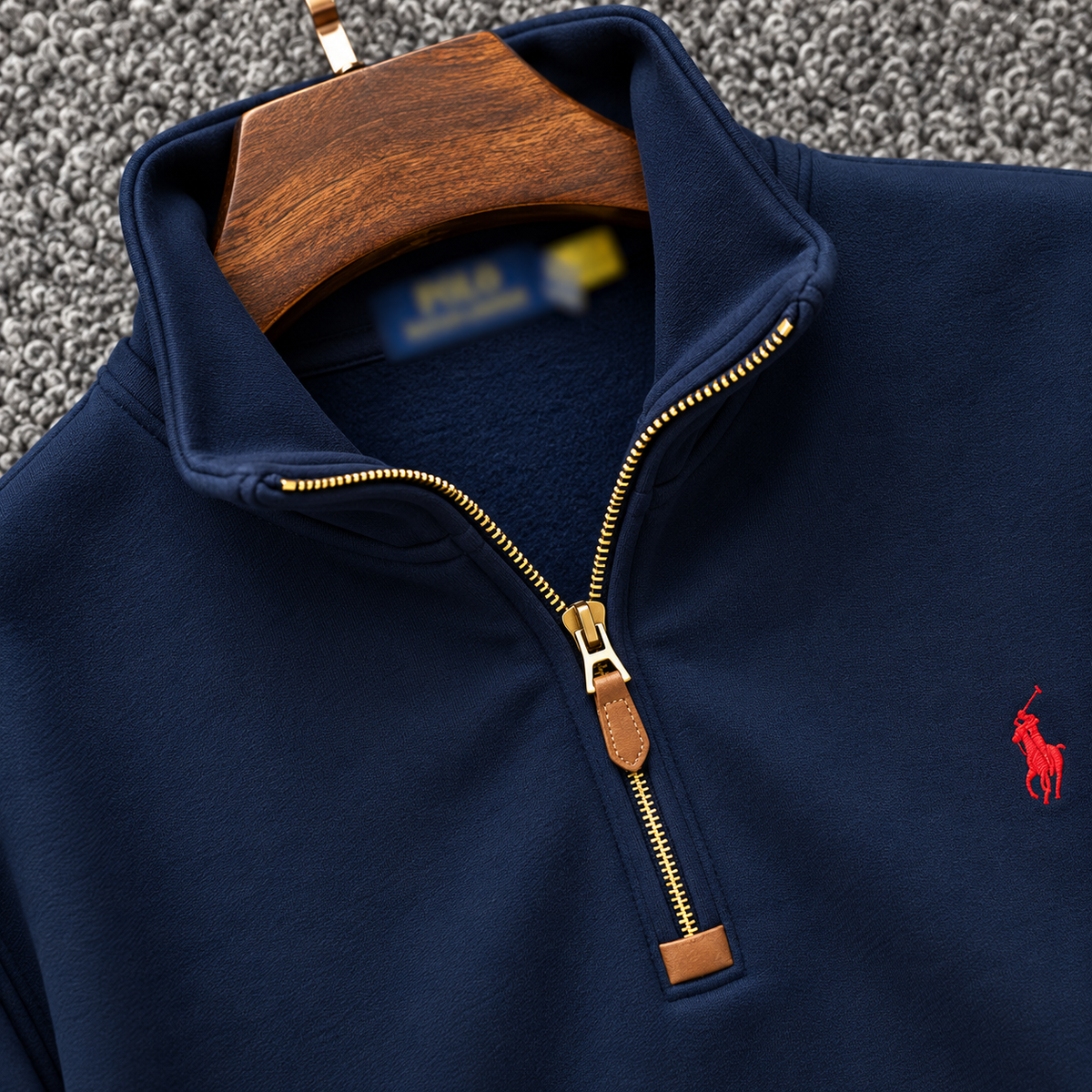 Men's Half-Zip Jacket-Navy Blue (J-02)
