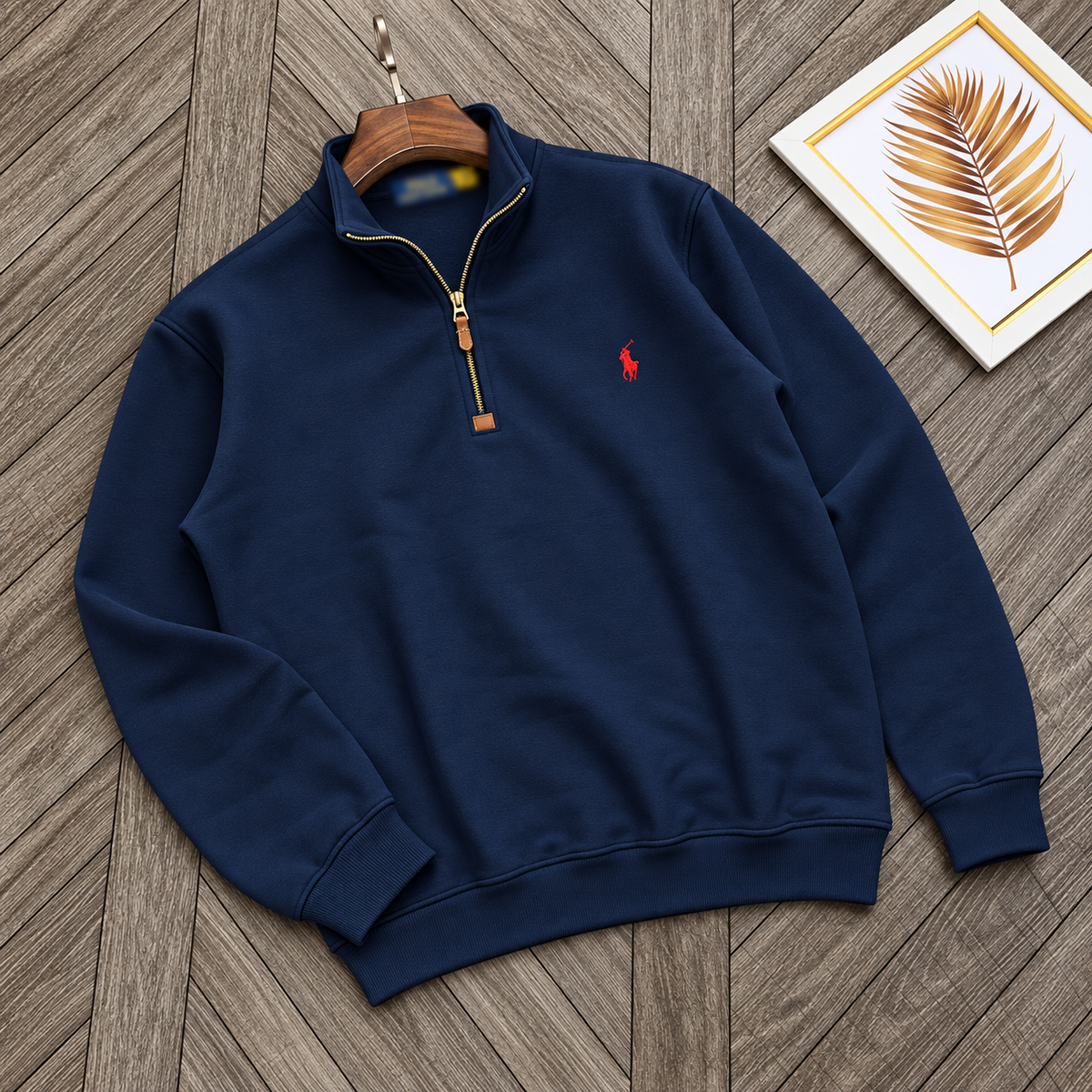 Men's Half-Zip Jacket-Navy Blue (J-02)
