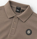 Men's Premium Metal Patch Polo-Beige (PS-27)