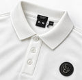 Men's Premium Metal Patch Polo-White (PS-27)