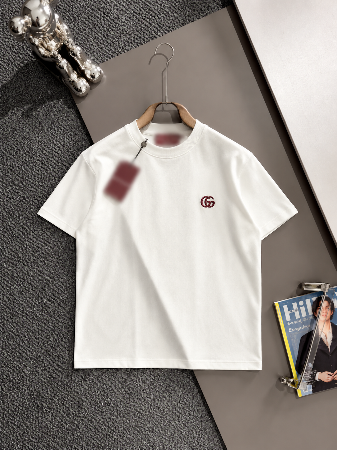 Men's Cotton T-shirt-White-TS-13