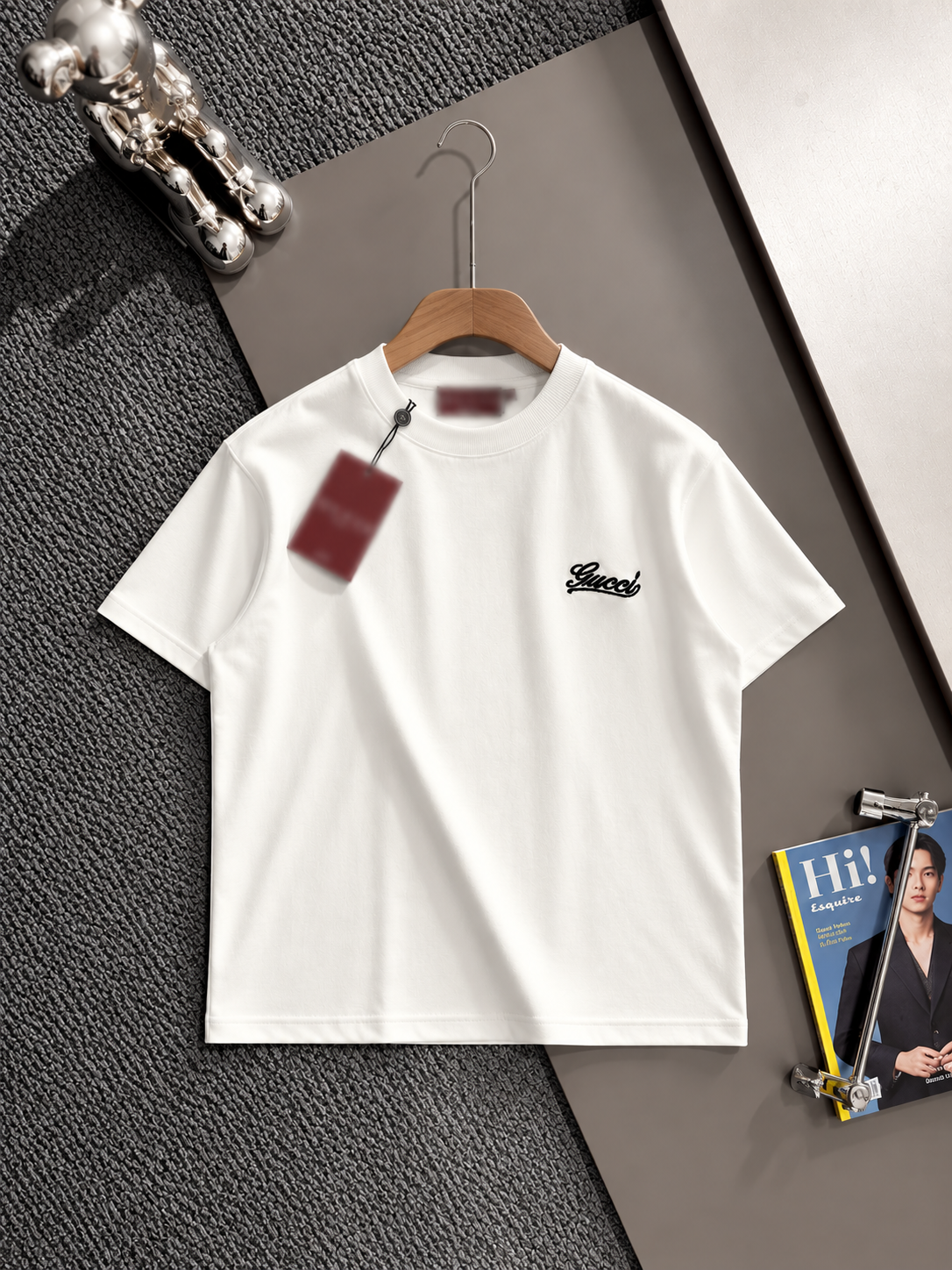 Men's Cotton T-shirt-White-TS-14