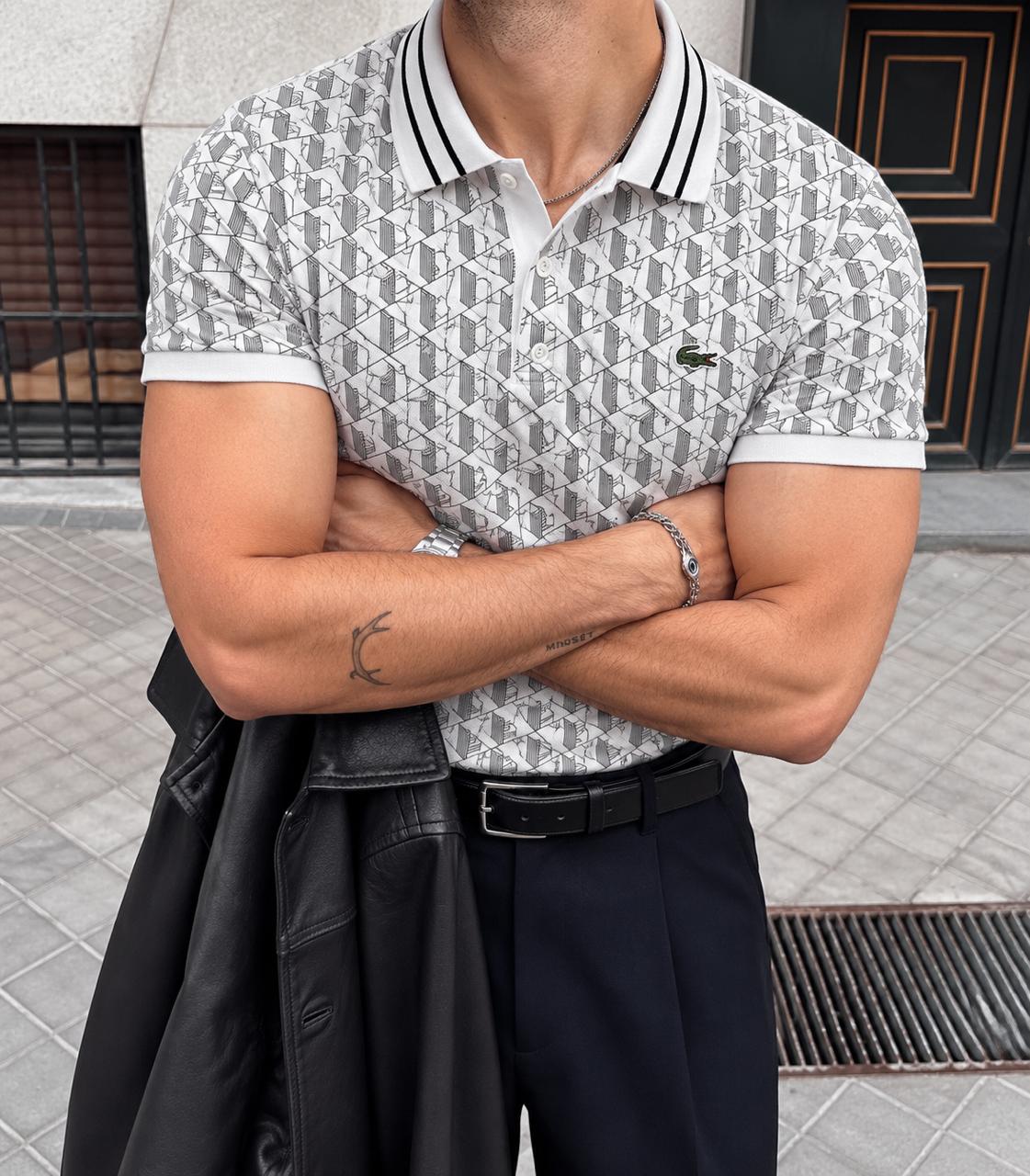 Men’s Premium Polo Shirt-White-PS-15