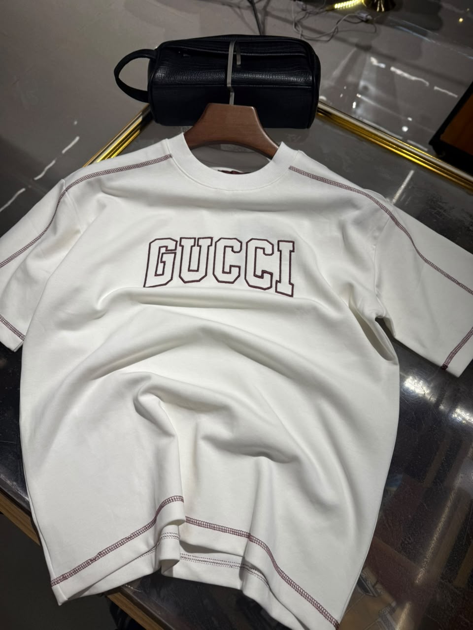 Men's Drop Shoulder T-shirt-White-TS-15