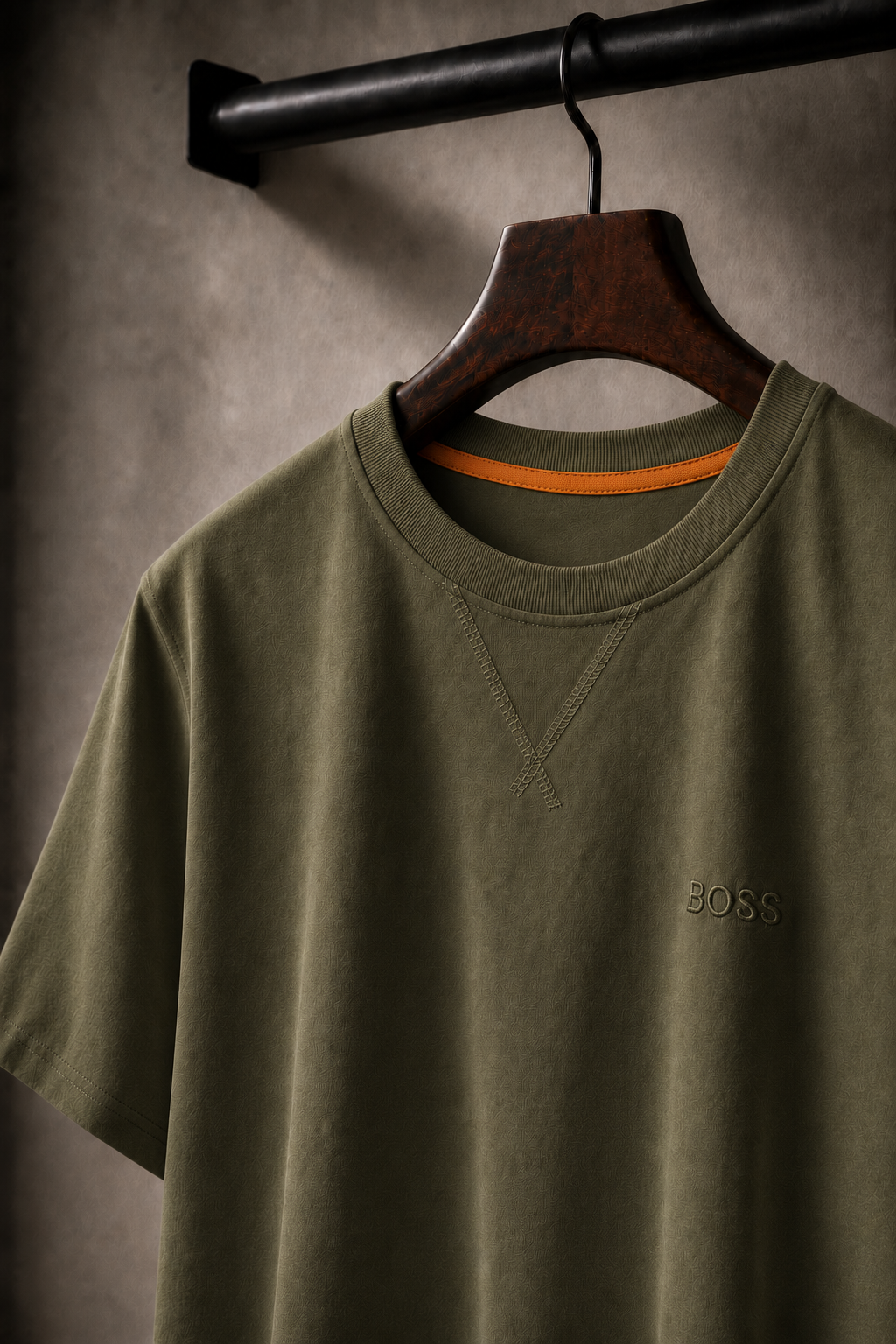 Men's Cotton T-shirt-Olive-TS-02